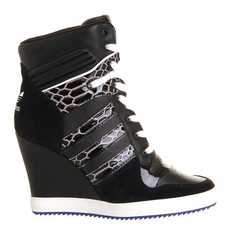 adidas wedge sneakers black